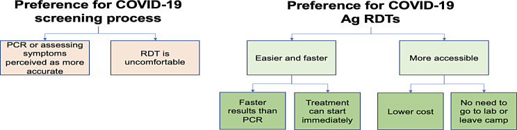 Exploring the use of COVID-19 antigen rapid diagnostic tests among displaced populations in Iraq: findings from a pilot project in four IDP camps.