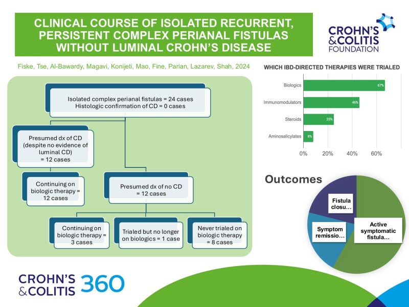 Clinical Course of Isolated Recurrent, Persistent Complex Perianal Fistulas Without Luminal Crohn's Disease: A Multicenter Case Series of 24 Patients.