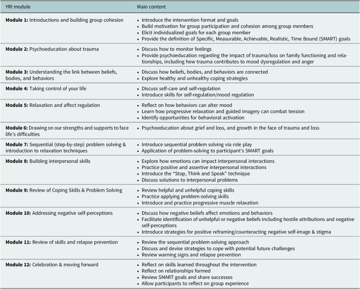Cultural adaptation of an evidence-based intervention to address mental health among youth affected by armed conflict in Colombia: An application of the ADAPT-ITT approach and FRAME-IS reporting protocols.