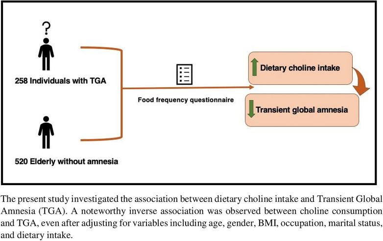 Does choline have an effect on Transient Global Amnesia (TGA)?