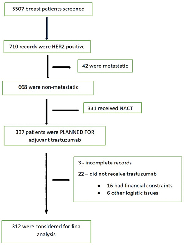Efficacy and Safety Profile of Different Schedules of Adjuvant Trastuzumab Therapy among Patients with HER2-Positive Breast Cancer: Real-World Experience from a Tertiary Cancer Center in South India.