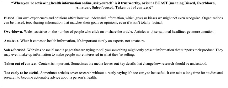 A Health Media Literacy Intervention Increases Skepticism of Both Inaccurate and Accurate Cancer News Among U.S. Adults.