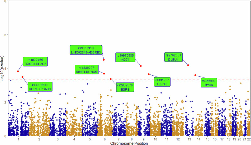 Genetic variants associated with longevity in long-living Indians.