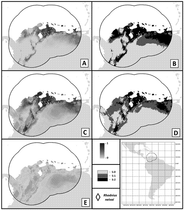 Investigating the distribution of a rare Colombo-Venezuelan kissing bug, Rhodnius neivai, Lent, 1953, using geographical information system-based analyses.