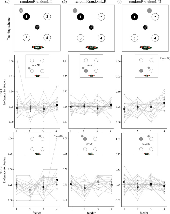 <i>Heliconius</i> butterflies use wide-field landscape features, but not individual local landmarks, during spatial learning.