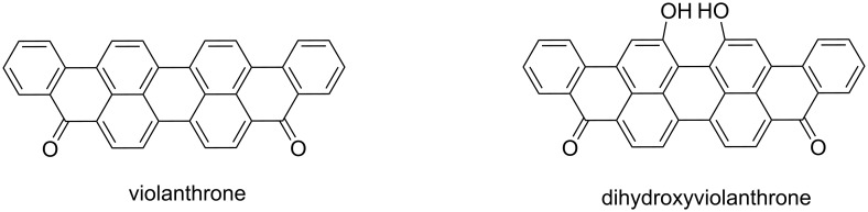 The charge transport properties of dicyanomethylene-functionalised violanthrone derivatives.