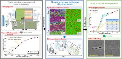 Microstructure evolution and hydrogen absorption characteristics of gradient-hydrogenated Ti-4.5Al-3V-2Mo-2Fe alloys