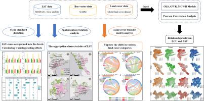 Revealing the dynamic effects of land cover change on land surface temperature in global major bay areas