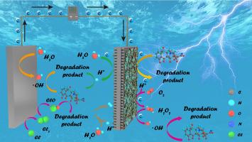 2D MXene nanosheet dispersed Mn, Ru NPs loaded Ti composite electrodes for electrocatalytic synergistic degradation of antibiotics in high-salt mariculture wastewater