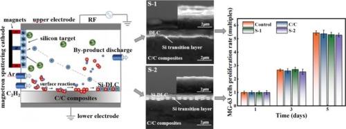 Improve wear resistance of C/C composites as artificial bone using diamond-like carbon coatings