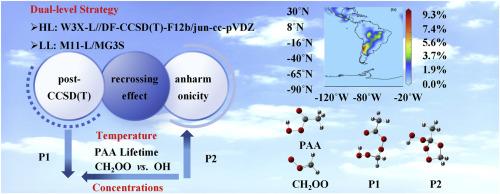 Reaction between peracetic acid and carbonyl oxide: Quantitative kinetics and insight into implications in the atmosphere