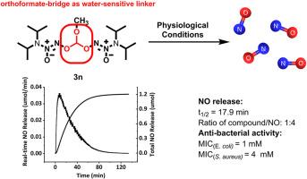 An orthoformate-bridged bis-diazeniumdiolates: Enhanced nitric oxide loading and released NO under physiological conditions