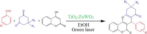 TiO2/ZnWO3 with improved photocatalytic performance in the preparation of chromeno[4,3-b]chromenes, as cardiovascular drugs