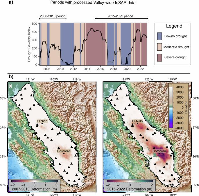 Quantification of record-breaking subsidence in California’s San Joaquin Valley