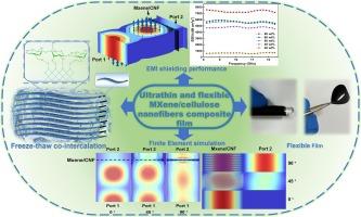 Ultrathin Ti3C2Tx MXene/Cellulose nanofiber composite film for enhanced mechanics & EMI shielding via freeze-thaw intercalation