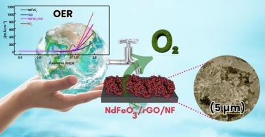 Synergistic electrochemical performance of NdFeO3/rGO composite for enhanced oxygen and hydrogen evolution reactions