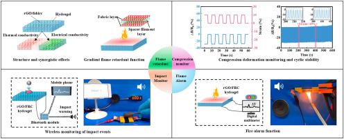 A 3D anisotropic multifunctional composite organohydrogel for advanced fire protection and monitoring