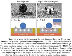 Vapor-mediated impact of droplet on superheated powder bed