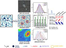 Swelling than diffusion behavior of starch under protein crowding conditions affects the texture of the protein/starch blend gels