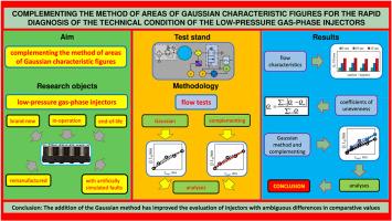 Complementing the method of areas of Gaussian characteristic figures for the rapid diagnosis of the technical condition of the low-pressure gas-phase injectors