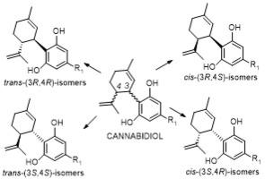 Stereoisomers of cannabidiols and their pharmacological activities – A potentially novel direction for cannabinoids