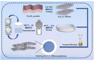 Photocatalytic self-cleaning NaTaO3@Ti3C2Tx MXene membranes for efficient antibiotics removal