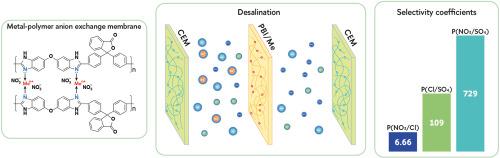 Ultra-high nitrate-selective metal-polymer membranes based on cardo polybenzimidazole for electrodialysis