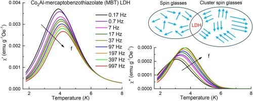 Cluster spin glass behaviour of Co2+−Al3+ layered double hydroxides