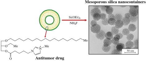 Cationic glycerolipid as a templating agent for the synthesis of mesoporous silica nanoparticles