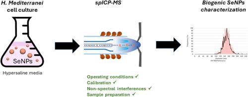 Characterization of biogenic selenium nanoparticles in hypersaline media by single particle inductively coupled plasma mass spectrometry: Haloferax mediterranei case