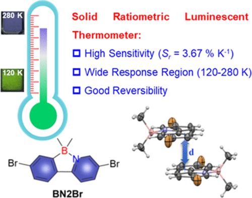 Highly Sensitive Solid Ratiometric Luminescent Thermometer Based on N,C-Chelating Four-Coordinate Organoboron Compounds