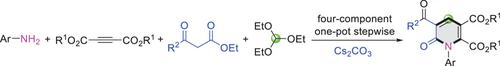 Cs2CO3-Catalyzed Multi-Component One-Pot Stepwise Route for the Synthesis of Polysubstituted 2-Pyridones
