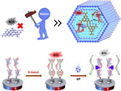 Hydrogen-Bond-Induced Melem Assemblies to Resist Aggregation-Caused Quenching for Ultrasensitive ECL Detection of COVID-19 Antigen