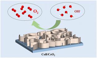 A moss-like CoB/CeO2 heterojunction as an efficient electrocatalyst for the oxygen evolution reaction under alkaline conditions†