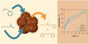 Tuneable sulfonated hypercrosslinked polymers for selective esterification: insights into performance and stability†