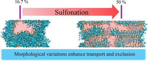 Charge Density Can Enhance Both Transport and Ion Exclusion in Simulated Polystyrenesulfonated Membranes