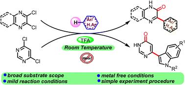 TFA-promoted (hetero)arylation/hydroxylation of quinoxaline-2-one derivatives with electron-rich aromatic compounds†