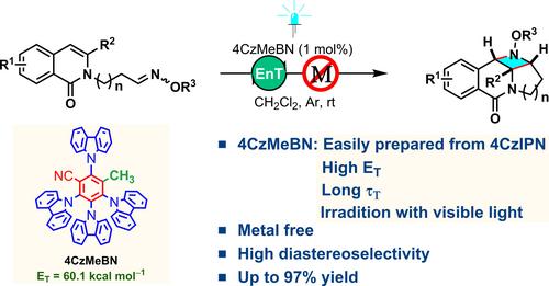 An Organic EnT Photocatalyst 4CzMeBN and the Application in the Synthesis of cis-Fused Azetidines