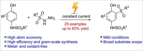 An Electrochemical Method for the Direct Sulfonylation of N‐(4‐hydroxyphenyl)‐sulfonamides with Sulfonyl Hydrazides