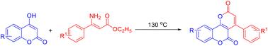 Synthesis of pyrano[3,2-c]chromene-2,5-diones from 4-hydroxycoumarins and aminocrotonates under solvent-free conditions†