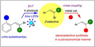 Photocatalytic E → Z isomerization of gem-bromofluoroalkenes: stereoselective synthesis of β-fluorostyrene derivatives†