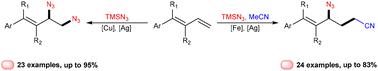 Copper/iron controlled regioselective 1,2-carboazidation of 1,3-dienes with acetonitrile and azidotrimethylsilane†