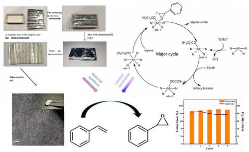 Sheets Copper-Cobalt Graphitic Carbon Nitride Dual Single-Atom Catalysts for the Epoxidation of Styrene