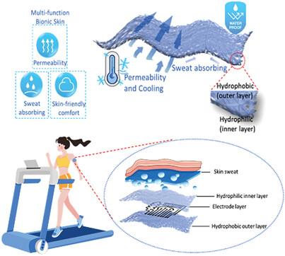 Thermal Transfer Printed Flexible and Wearable Bionic Skin with Bilayer Nanofiber for Comfortable Multimodal Health Management