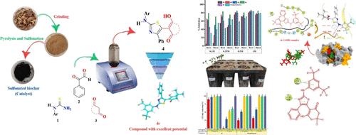 Multicomponent Synthesis of 2,4,5-Trisubstituted Thiazoles Using a Sustainable Carbonaceous Catalyst and Assessment of Its Herbicidal and Antibacterial Potential