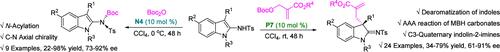Organocatalytic Stereodivergent Dearomatization and N-Acylation of 2-Amino-3-subsituted Indoles