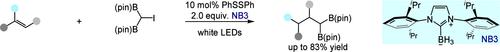 Boryl Radical Mediated Hydro(gem-diboryl)alkylation of Alkenes with Sterically Hindered NHC Boranes