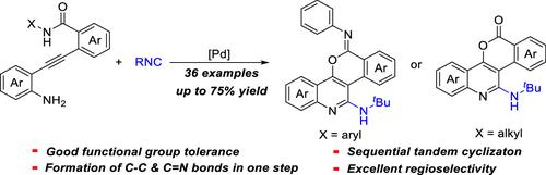 Palladium-Catalyzed Tandem Cyclization of Functional Diarylalkynes and Isocyanides for the Assembly of Isochromeno[4,3-c]quinolines