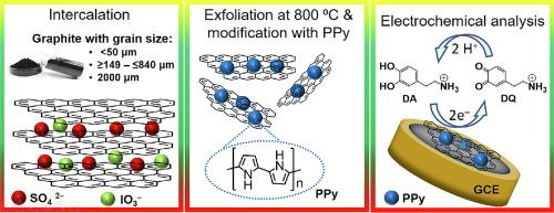 Synthesis and characterization of exfoliated graphite-polypyrrole composites as active electrode materials for the detection of dopamine