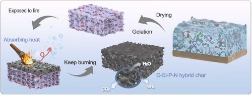 Multi-synergistic flame-retardant hydrogel coating for bamboo veneers